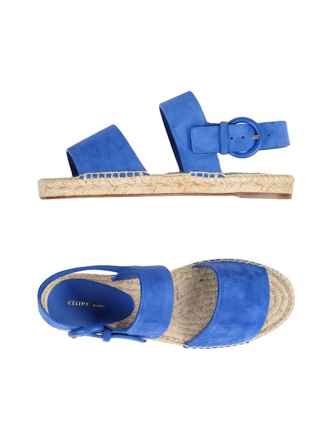 celine blue flat sandals|second hand celine sandals.